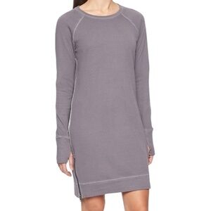 Athleta Grey Side Zip Knit Dress S